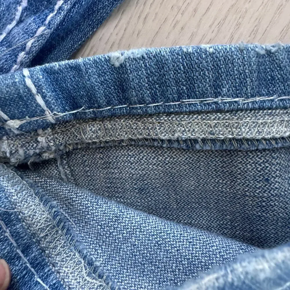 Vintage Y2K Made in USA True Religion Joey Distressed Bootcut Low Rise Jeans 32